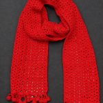 Scarlet Charm Crochet Muffler